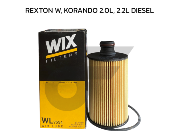 WIX ไส้กรองน้ำมันเครื่อง REXTON W, KORANDO 2.0L, 2.2L DIESEL